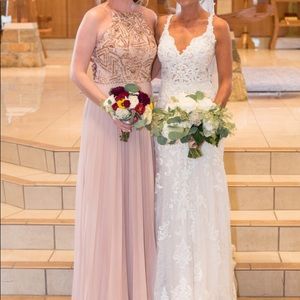 Rose gold halter gown